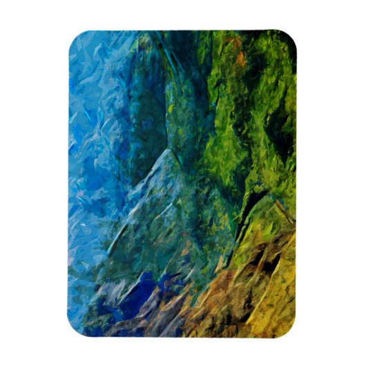 Waimea Canyon Abstrakt Impressionist Magnet (Vertikal)