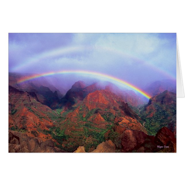 Waimea Canyon - Kauai - Hawaii - Double Rainbow (Vorderseite (Horizontal))