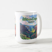 Waimea Canyon Kauai Hawaii Landscape Retro Kaffeetasse (VorderseiteRechts)