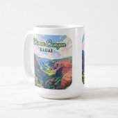 Waimea Canyon Kauai Hawaii Landscape Retro Kaffeetasse (Vorderseite Links)