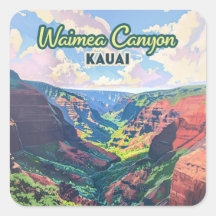 Waimea Canyon Kauai Hawaii Landscape Retro