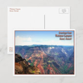 Waimea Canyon, Kauai, Hawaii Postcard Postkarte (Vorne/Hinten)