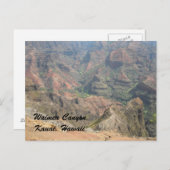 Waimea Canyon Kauai, Hawaii Postkarte (Vorne/Hinten)