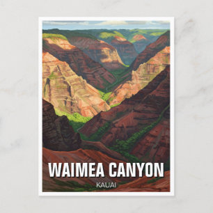 Waimea Canyon Kauai Hawaii Travel Postkarte