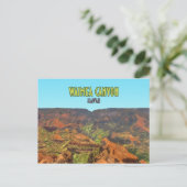 Waimea Canyon Kauai Hawaii Vintage Travel Postkarte (Stehend Vorderseite)