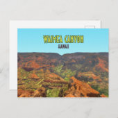 Waimea Canyon Kauai Hawaii Vintage Travel Postkarte (Vorne/Hinten)