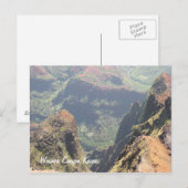 Waimea Canyon Postkarte (Vorne/Hinten)