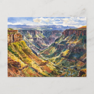 Waimea Canyon Staat Park, Aquarellmalerei Postkarte