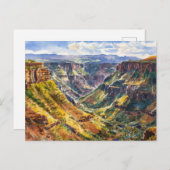 Waimea Canyon Staat Park, Aquarellmalerei Postkarte (Vorne/Hinten)