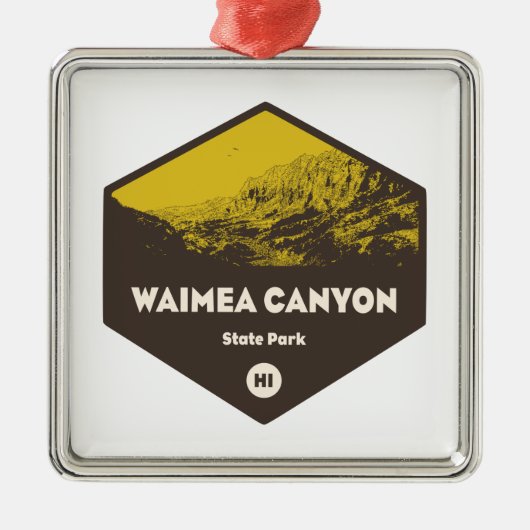 Waimea Canyon Staat Park Hawaii Ornament Aus Metall (Vorne)