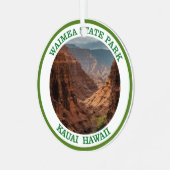 Waimea Canyon Staat Park, Hawaii Ornament Aus Metall (Vorderseite links)