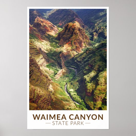 Waimea Canyon Staat Park Hawaii Poster (Vorne)
