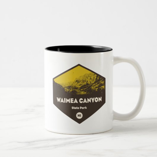Waimea Canyon Staat Park Hawaii Zweifarbige Tasse (Rechts)