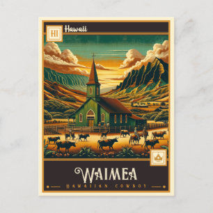 Waimea, Hawaii Vintage Postkarte