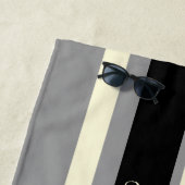 Waimea Striped Surfboard Hawaiian Surfer - Grau Strandtuch (Beispiel)