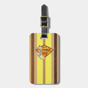 Waimea Surfboard Hawaiian Faux Holz Gepäckanhänger