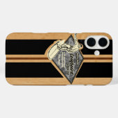 Waimea Surfboard Hawaiian Imitats Wood Black Case-Mate iPhone Hülle (Rückseite (Horizontal))