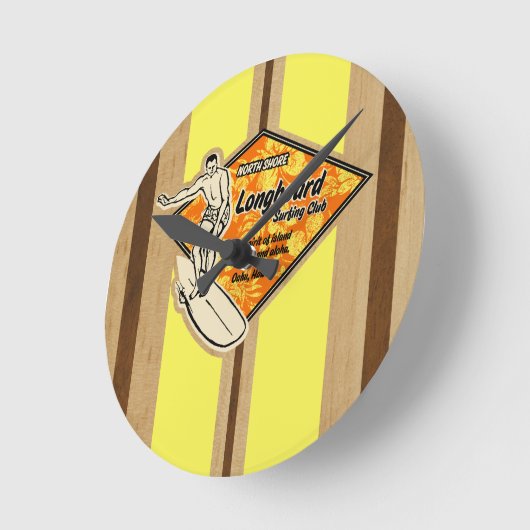 Waimea Surfboard Hawaiian Wall Uhren (Winkel)