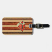 Waimea Surfbrett-hawaiisches Imitat hölzern Gepäckanhänger (Vorderseite horizontal)