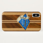 Waimea Surfbrett-hawaiisches Imitat Koa hölzernes Case-Mate iPhone Hülle (Rückseite (Horizontal))
