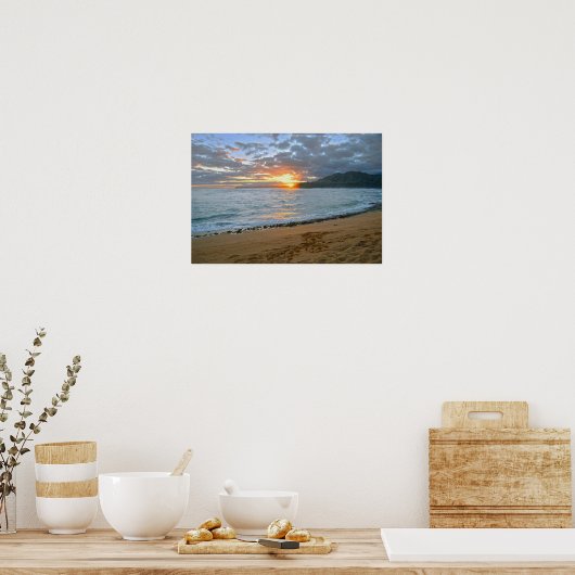 Wainiha Bay, Kauai, Hawaii, Sunrise Poster (Küche)
