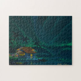 Wainiha Tal-Zuhause auf einer Starry Nacht Puzzle