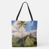 Waioli Hui’ia Church, Hanalei, Hawaiian Beach Bag Tasche (Rückseite)