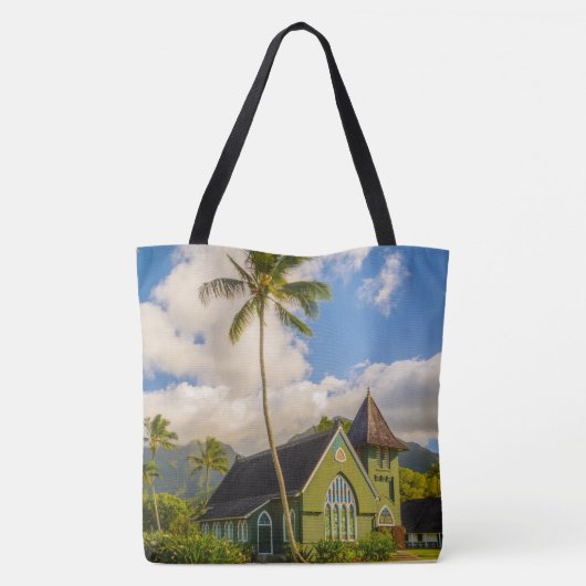 Waioli Hui’ia Church, Hanalei, Hawaiian Beach Bag Tasche (Rückseite)