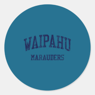 Waipahu High School HS Waipahu Hi Vintage-Sport Runder Aufkleber