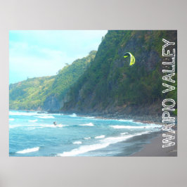 Waipio Valley Big Island Hawaii Kite-Brettposter Poster