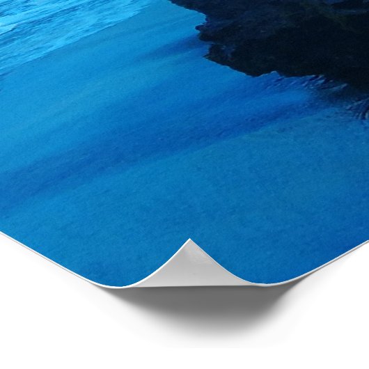 Waipio Valley Big Island Hawaii landschaftliches P Poster (Ecke)