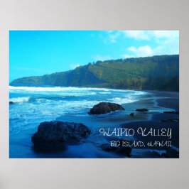 Waipio Valley Big Island Hawaii landschaftliches P Poster