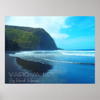 Waipio Valley Big Island Hawaii landschaftliches P Poster