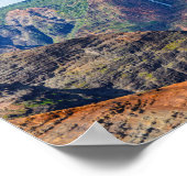 Waipoo Falls in Waimea Canyon, Kauai, Hawaii Poster (Ecke)