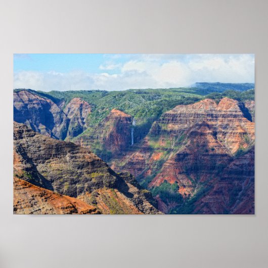 Waipoo Falls in Waimea Canyon, Kauai, Hawaii Poster (Vorne)