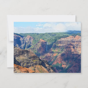 Waipoo Falls in Waimea Canyon, Kauai, Hawaii Postkarte