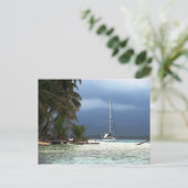 Waisaladup (grüne Insel), Kuna Yala, Panama Postkarte (Stehend Vorderseite)