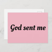 Waise Black Allison Zitat Gott schickte mich Postkarte (Vorne/Hinten)