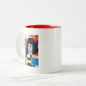 Waisenabstrakter M Klon des SCHWARZ-| - Projekt Zweifarbige Tasse (Vorderseite Links)