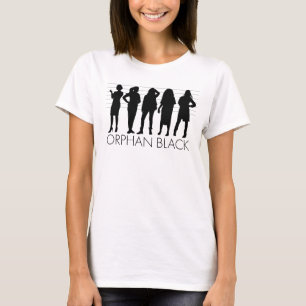 Waisencharakter-Silhouette des SCHWARZ-  T-Shirt