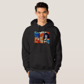 Waisencoole abstrakte M Skizze des SCHWARZ-| Hoodie (Vorne ganz)