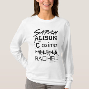 Waisenklon-Verein-Schwestern des SCHWARZ- T-Shirt