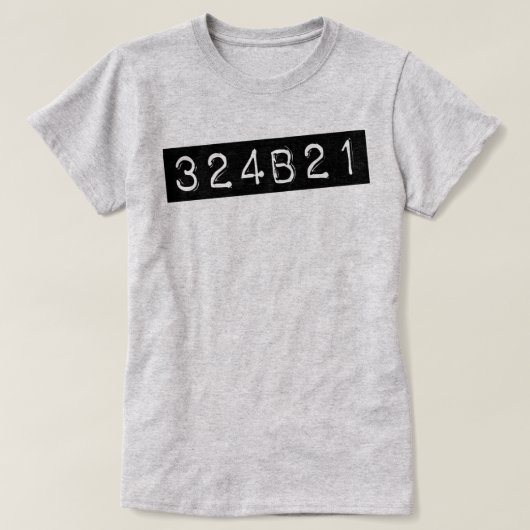 Waisenschwarzes 324B21 T-Shirt (Design vorne)