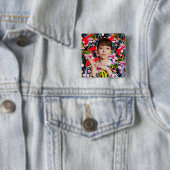 Waisenschwarzes | Alison - Blumenmuster Button (Beispiel)