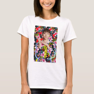 Waisenschwarzes   Alison - Blumenmuster T-Shirt