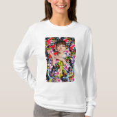 Waisenschwarzes | Alison - Blumenmuster T-Shirt (Vorderseite)