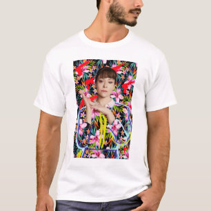 Waisenschwarzes Alison - Blumenmuster T-Shirt