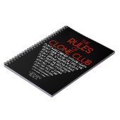 Waisenschwarzes | die Regeln des Klon-Vereins Notizblock (Linke Seite)