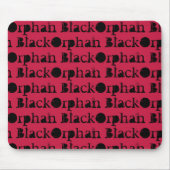 Waisenschwarzes Fernsehshowname in beunruhigtem Mousepad (Vorne)