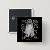 Waisenschwarzes | Helena - Engels-Flügel Button (Vorne & Hinten)